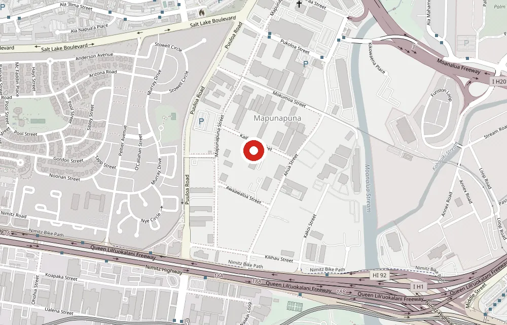 Map of Lim's Auto Service at 2855 Kaihikapu St, Honolulu